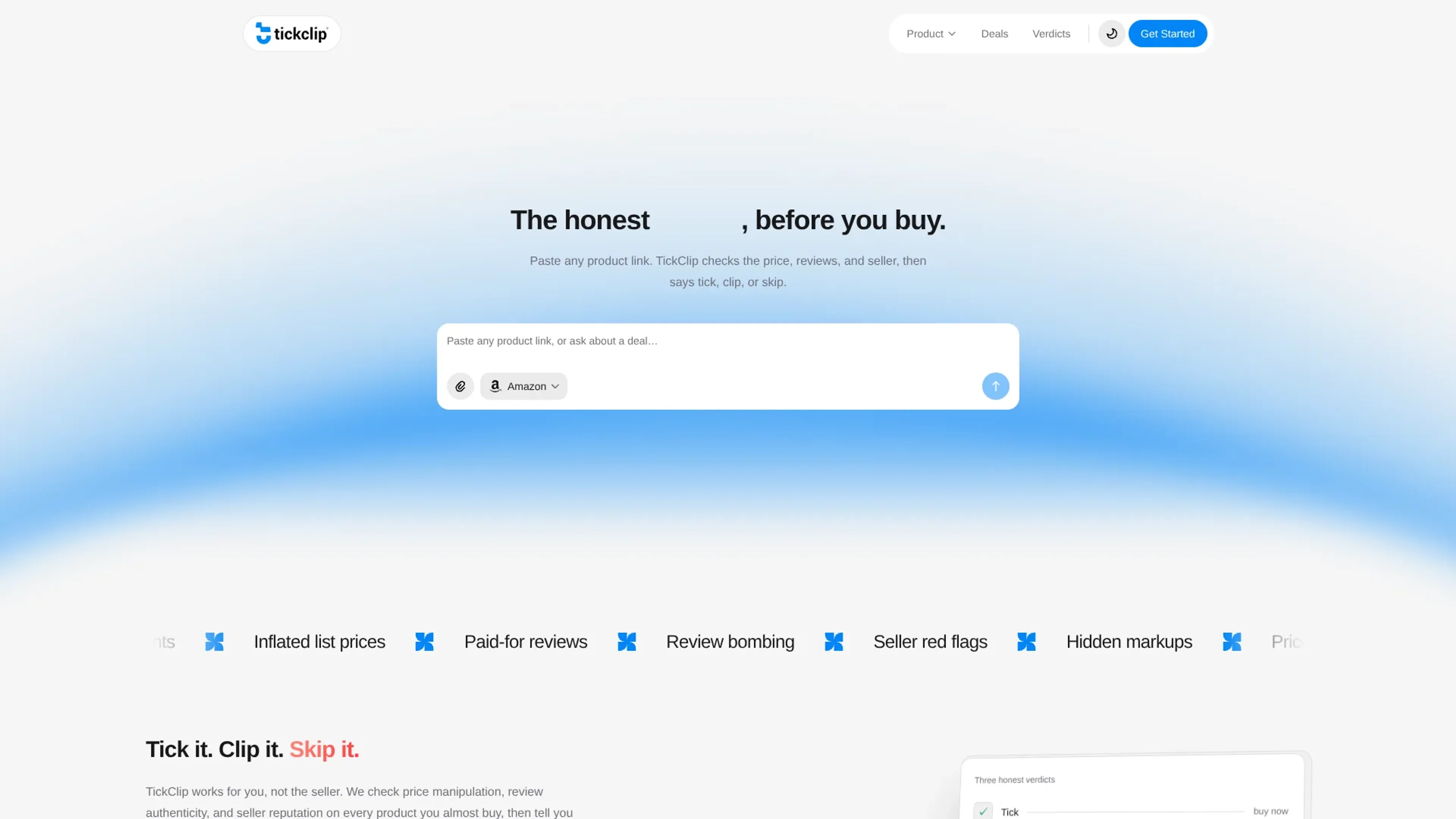 Image related to Tickclip, an AI tool for enhancing online store management and sales.