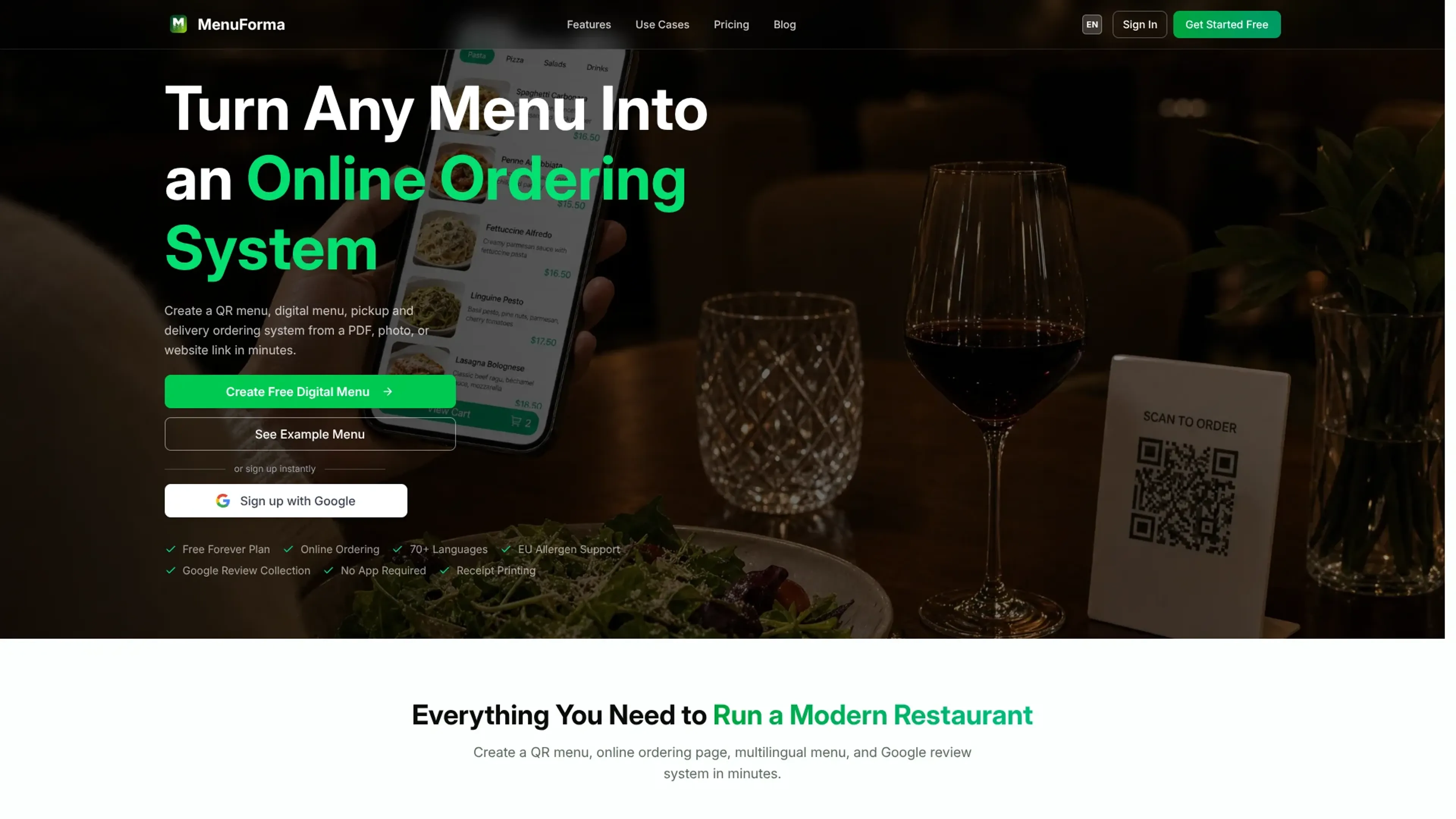 Image related to MenuForma, an AI tool for enhancing online store management and sales.