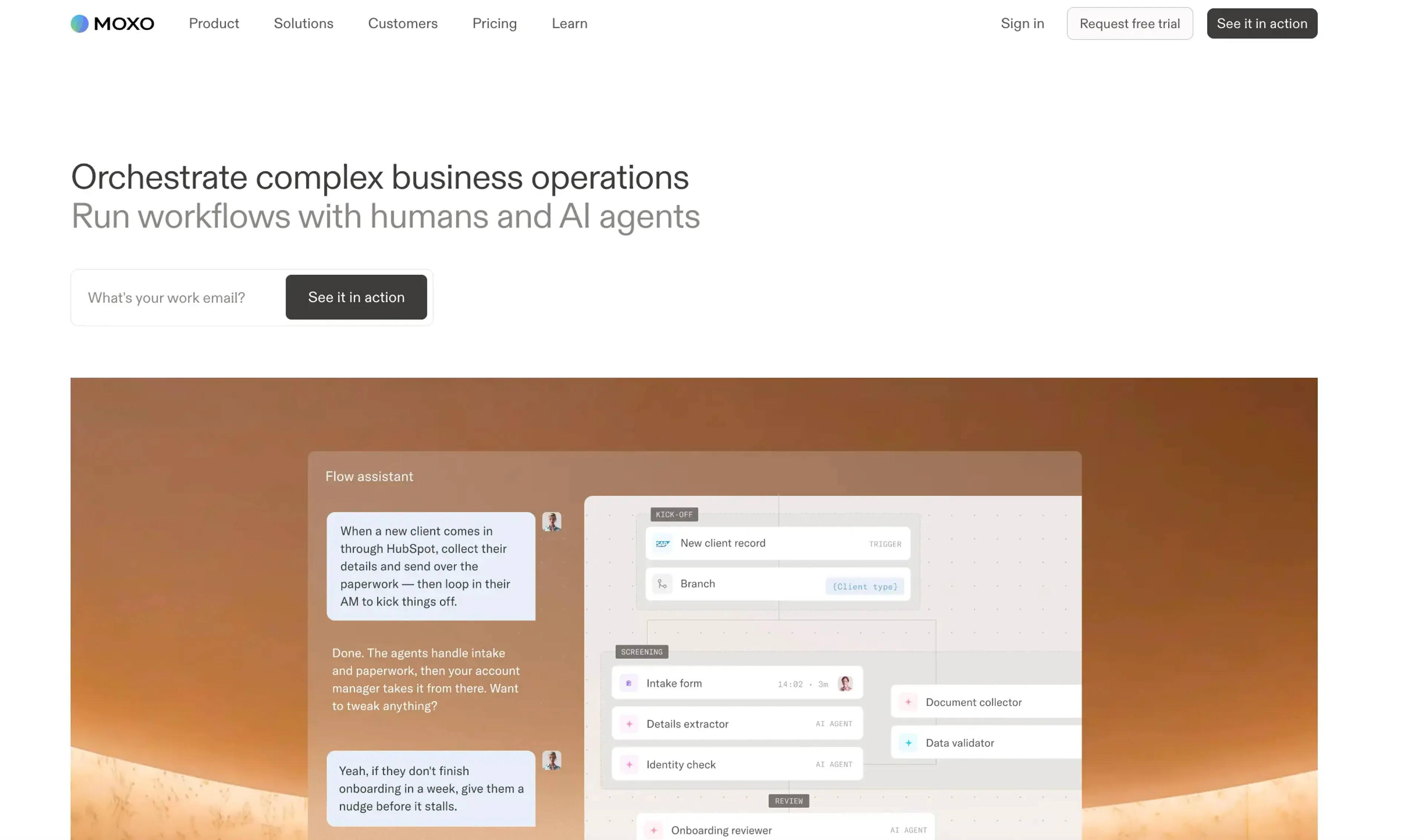 Image related to Moxo, an AI tool for automating workflows and business processes.
