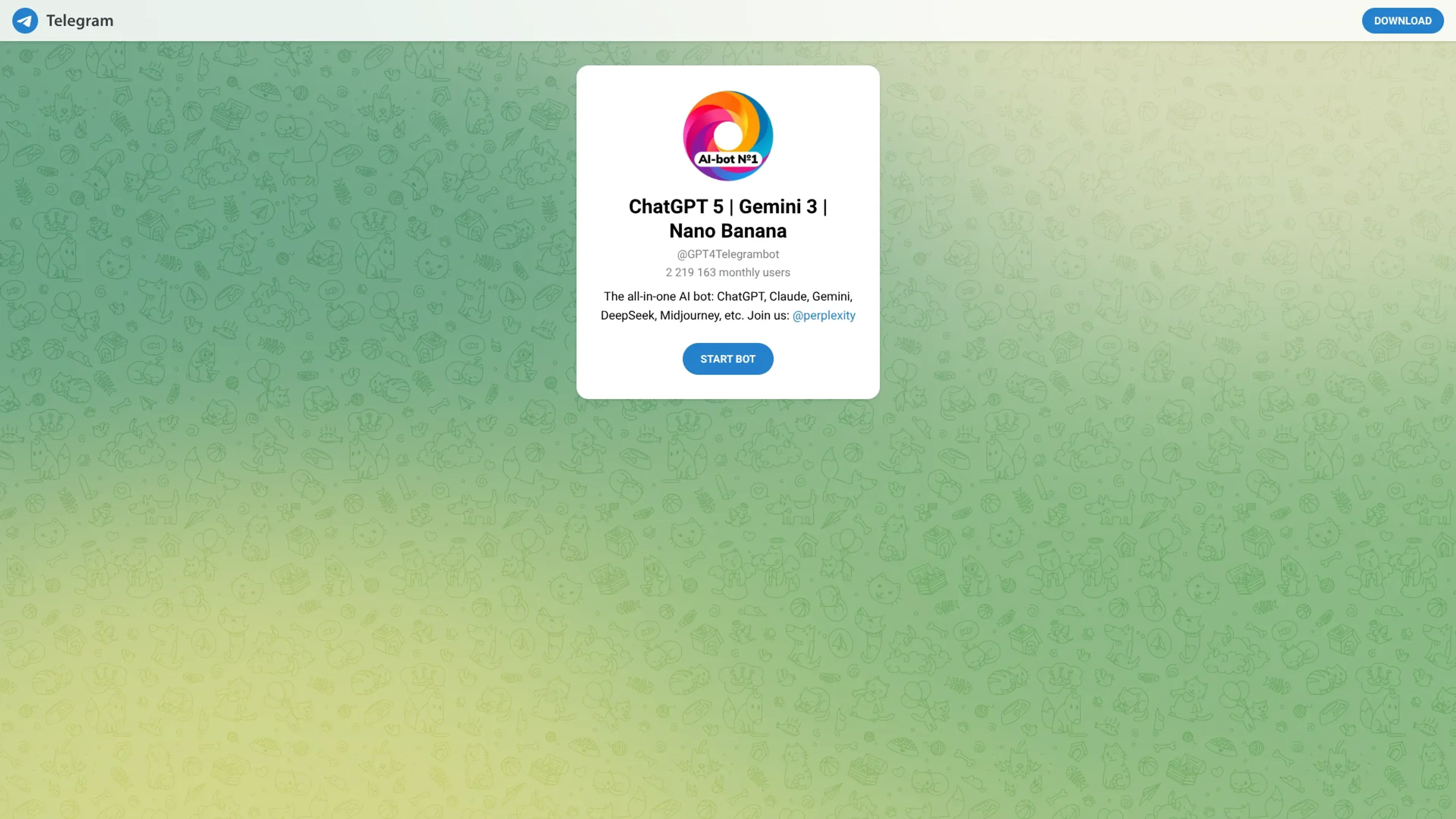 Image related to GPT4Telegrambot, an AI chatbot for conversations and customer interactions.