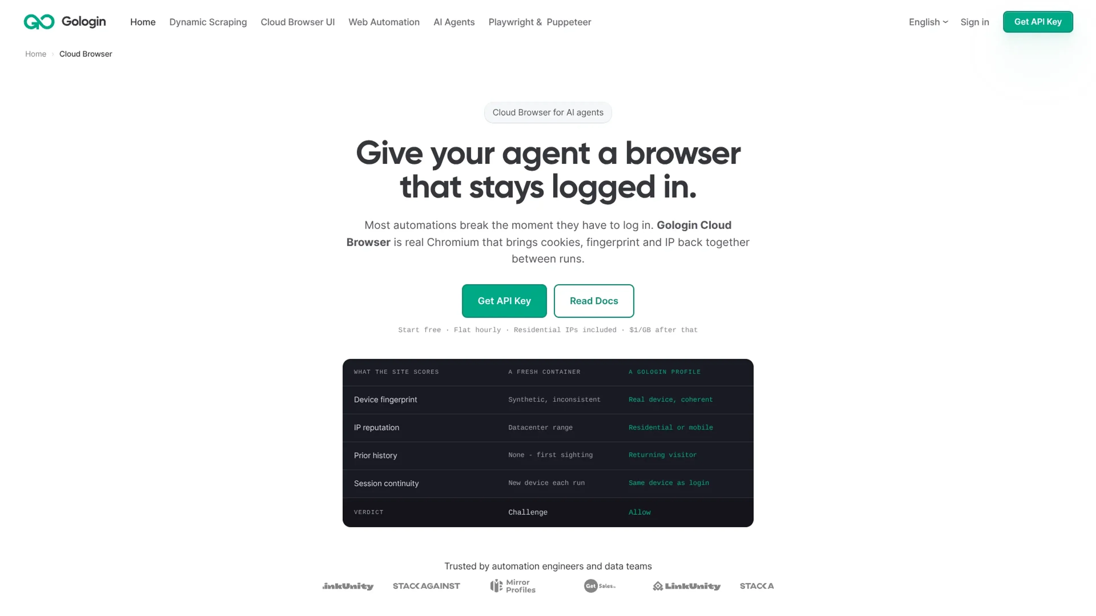 Image related to Gologin Cloud Browser, an AI tool for building and deploying autonomous agents.
