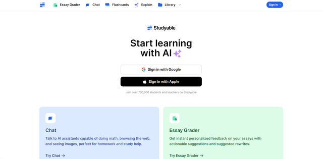 Studyable AI Reviews: Use Cases, Pricing & Alternatives